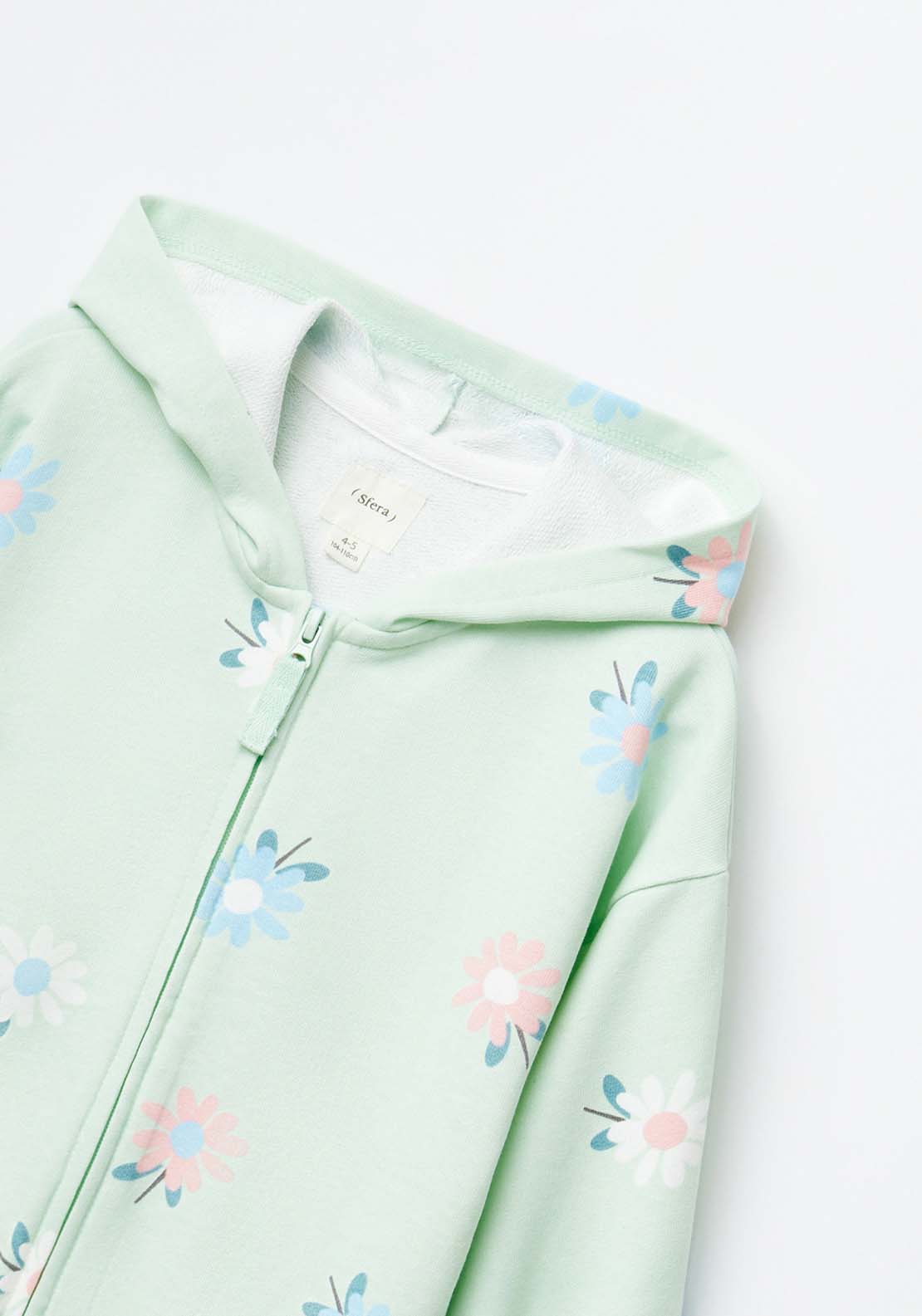 Sfera Girls zip-up sweatshirt - Green 2 Shaws Department Stores