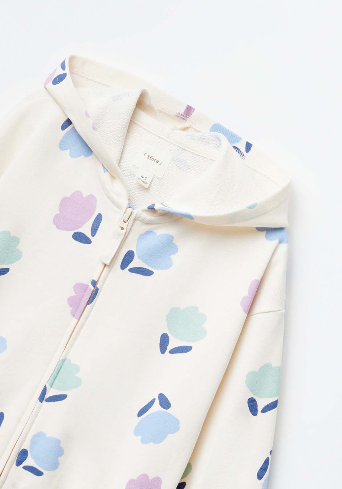 Sfera Girls zip-up sweatshirt - Ecru 7 Shaws Department Stores