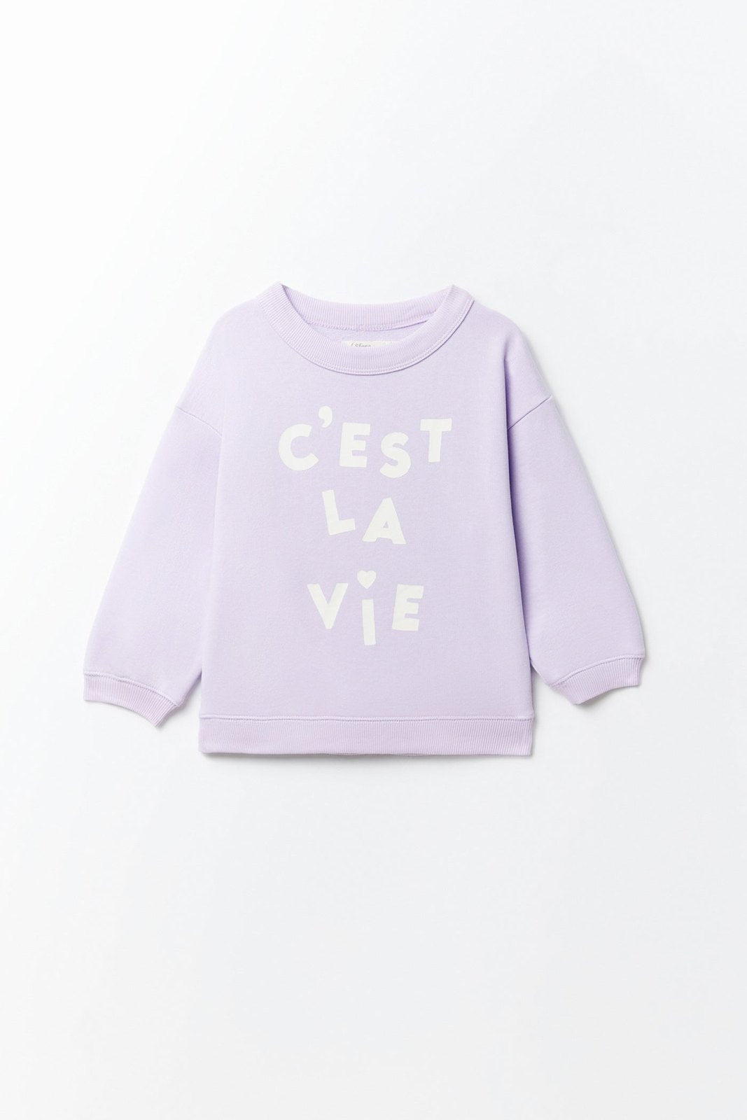 Sfera Placement print sweatshirt - Lilac 1 Shaws Department Stores