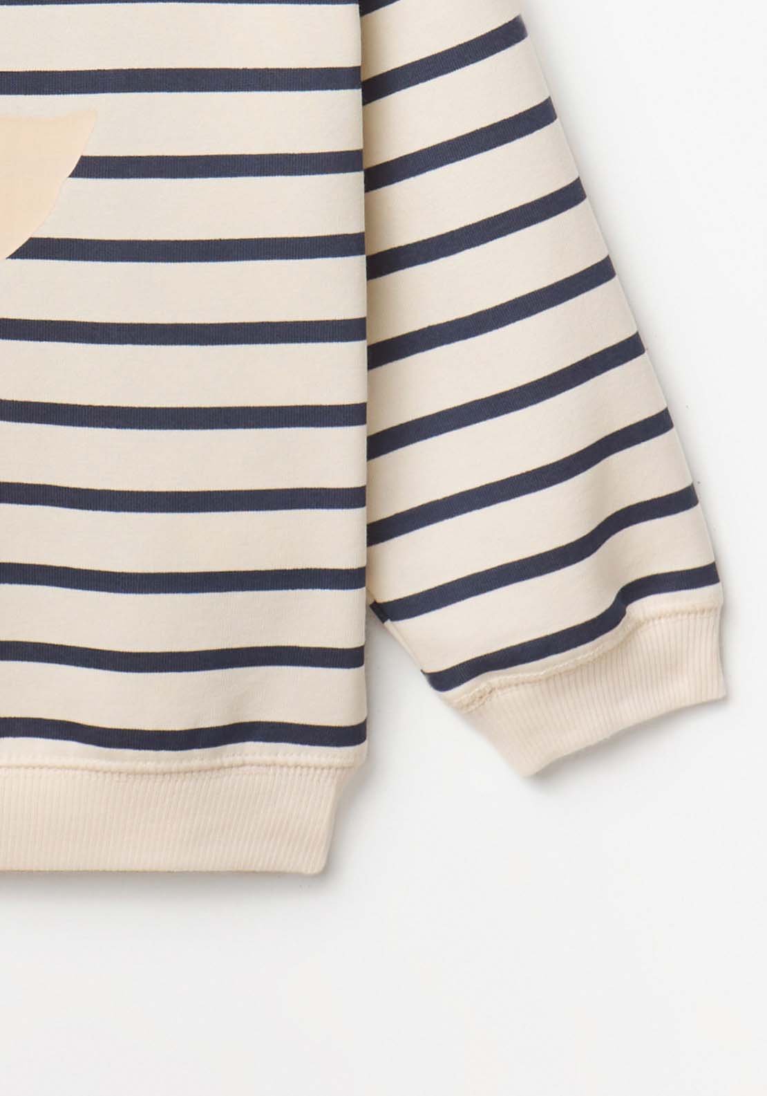 Goose And Stripes Sweatshirt - Cream