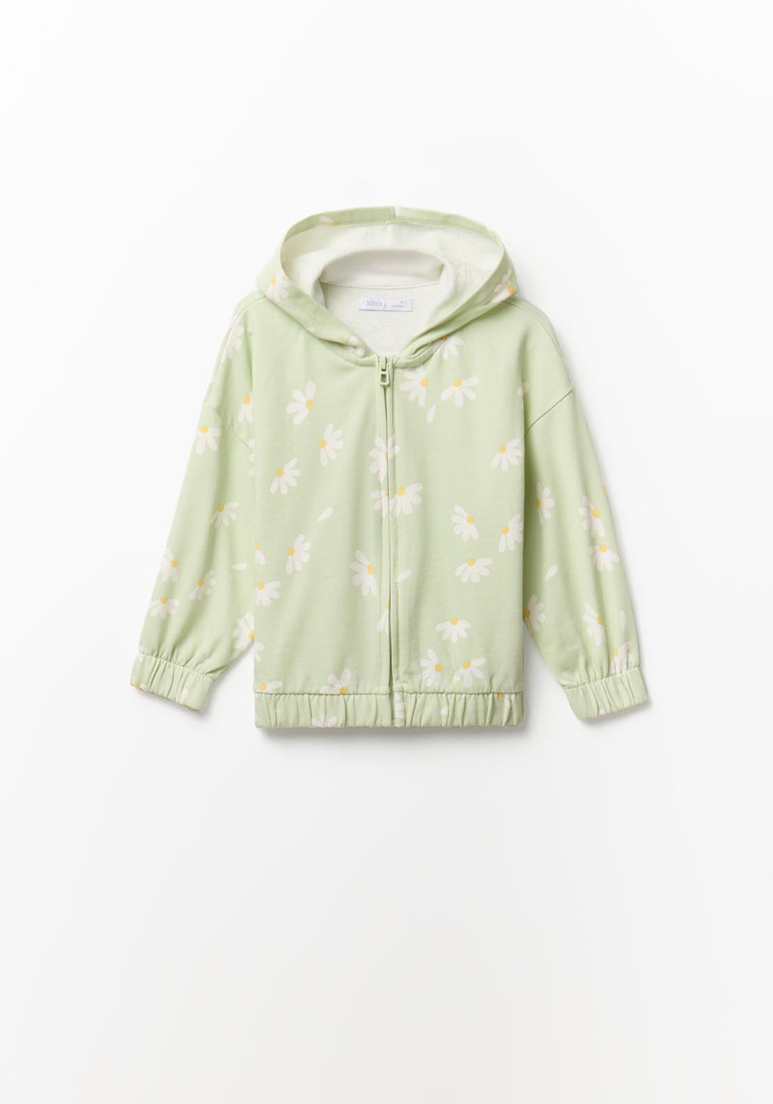 Dasiy Zip-up Sweatshirt - Green