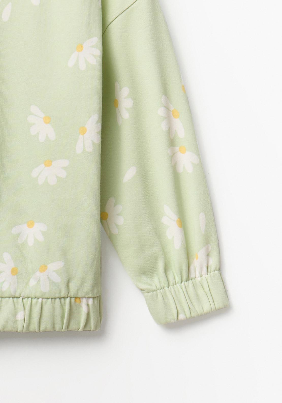 Dasiy Zip-up Sweatshirt - Green