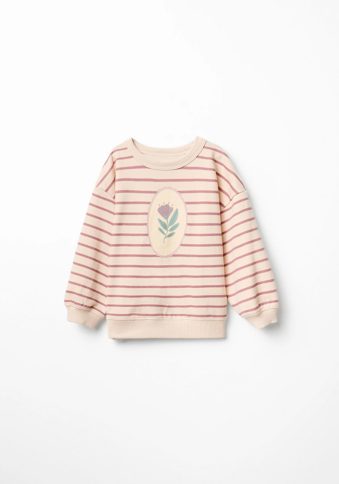 Striped Sweatshirt - Cream