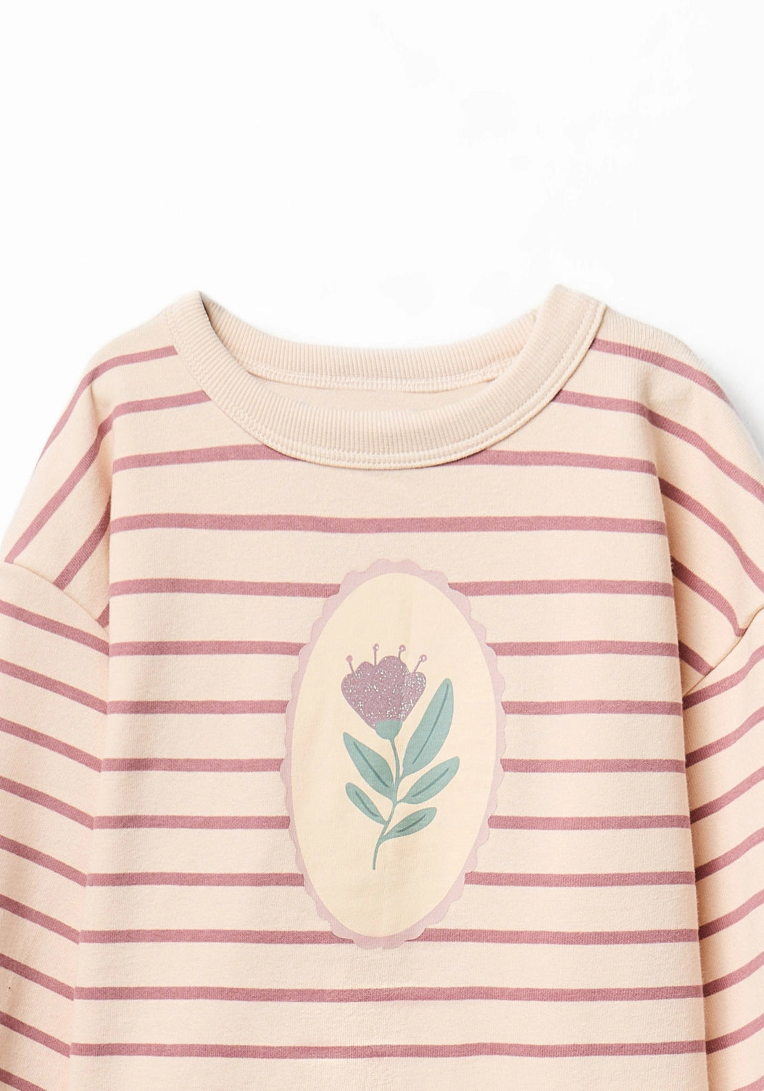 Striped Sweatshirt - Cream