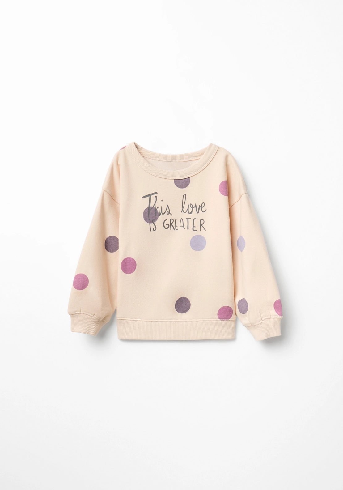 Polka Dot Sweatshirt - Cream