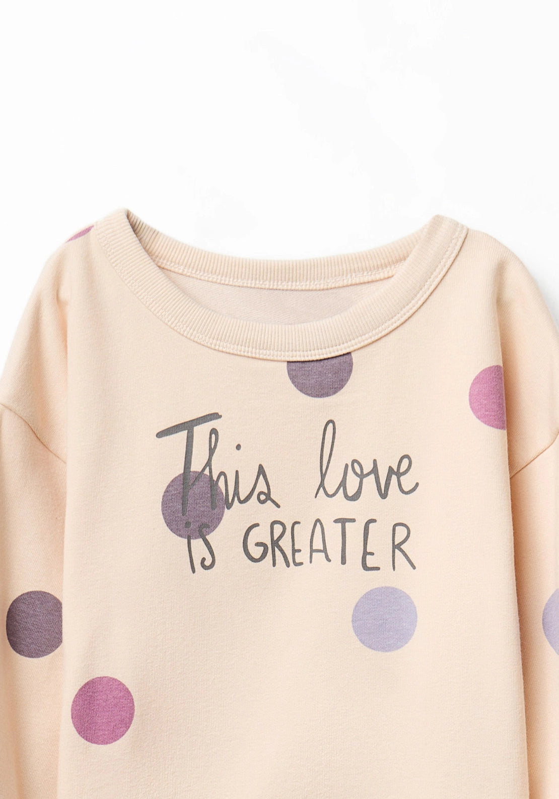 Polka Dot Sweatshirt - Cream