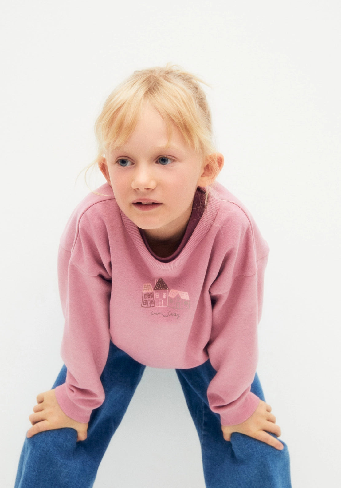 House Motif Sweatshirt - Pink