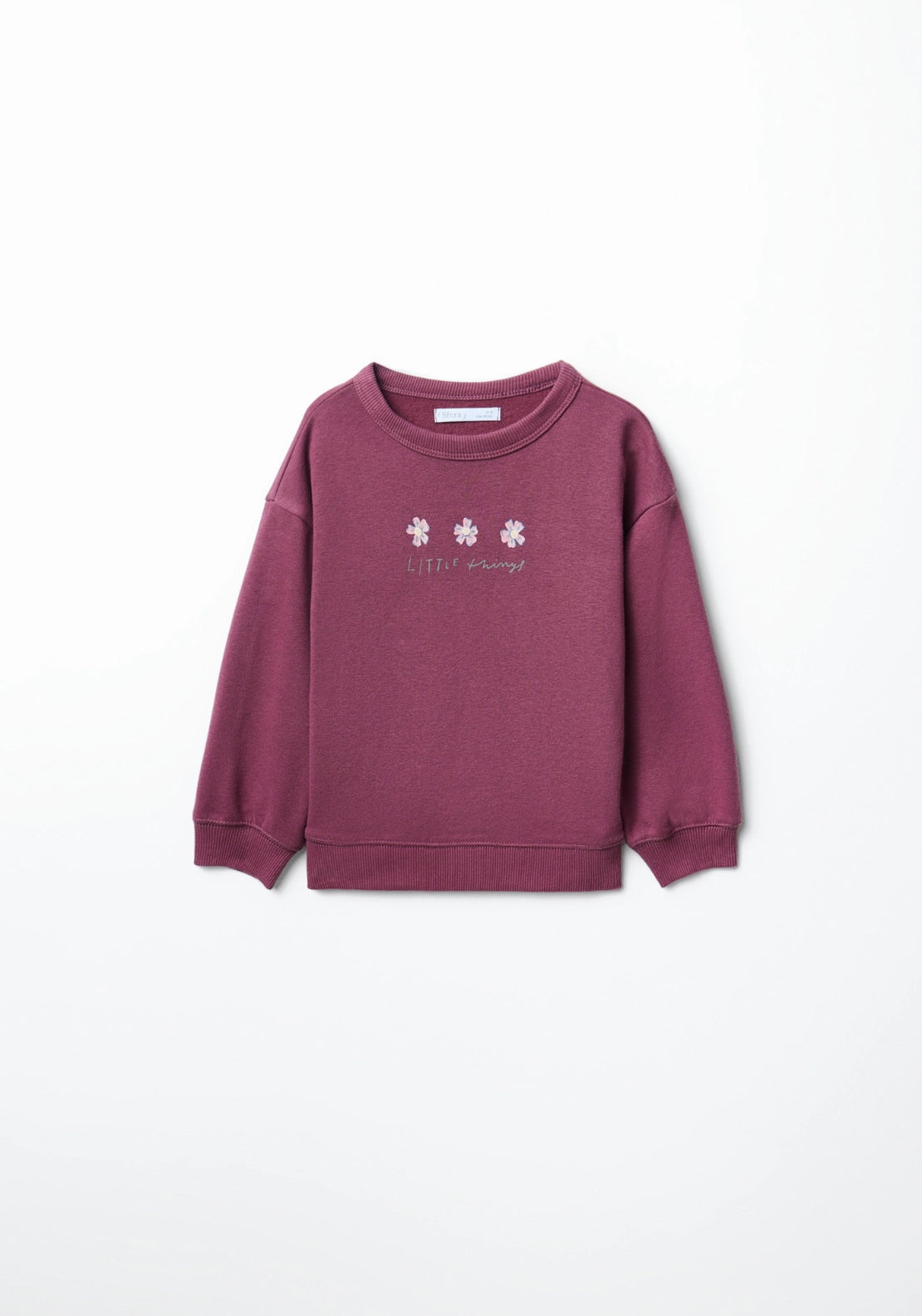 Floral Print Sweatshirt - Pink