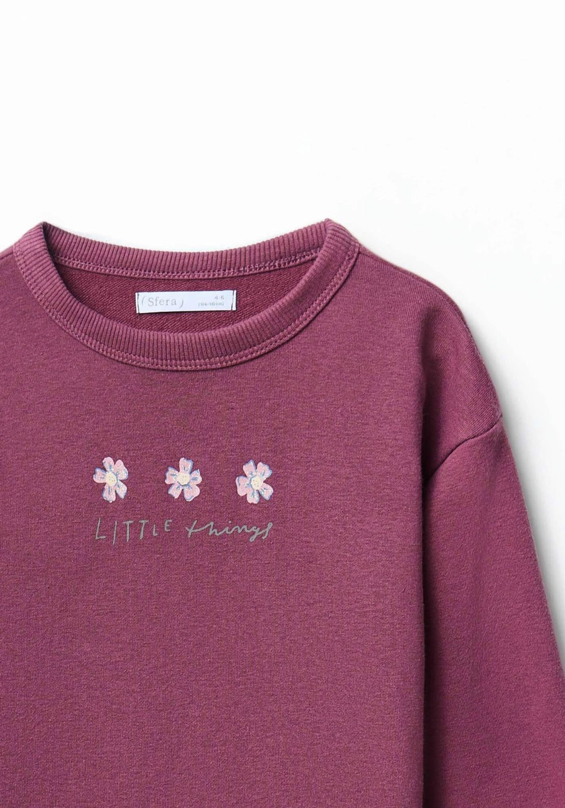 Floral Print Sweatshirt - Pink