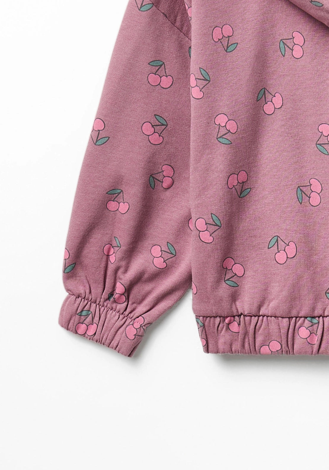 Cherries Zip Hoodie - Dark Purple