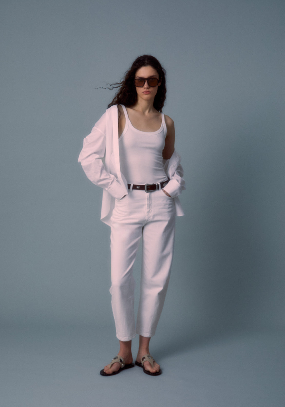 Barrel Jeans - White