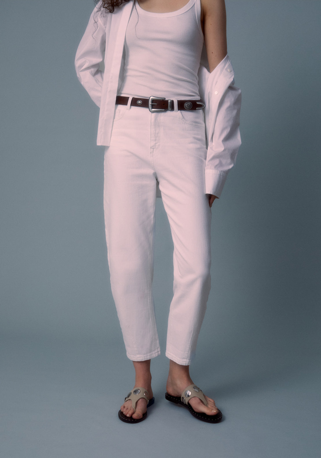 Barrel Jeans - White