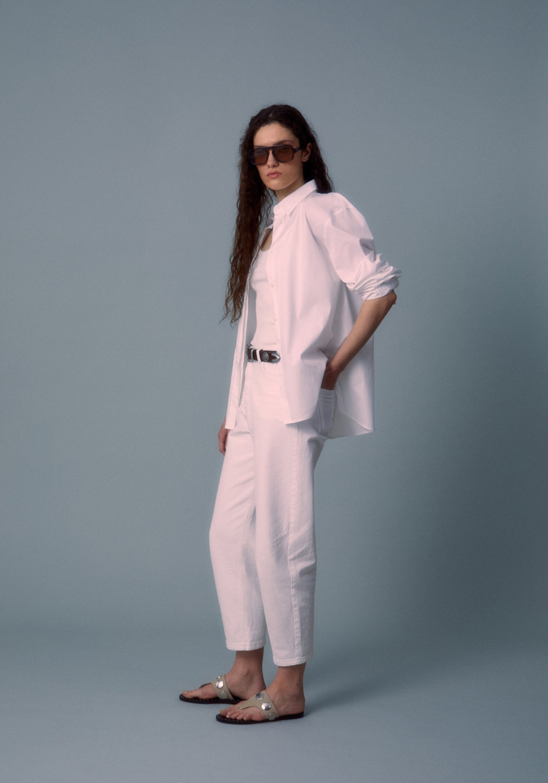 Barrel Jeans - White