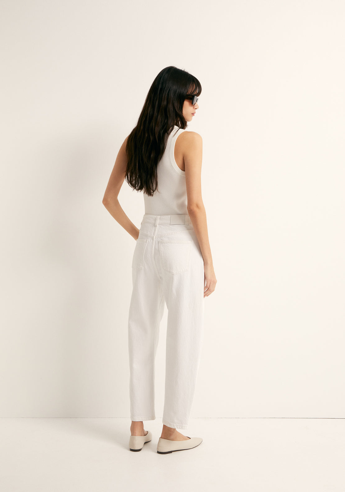 Barrel Jeans - White