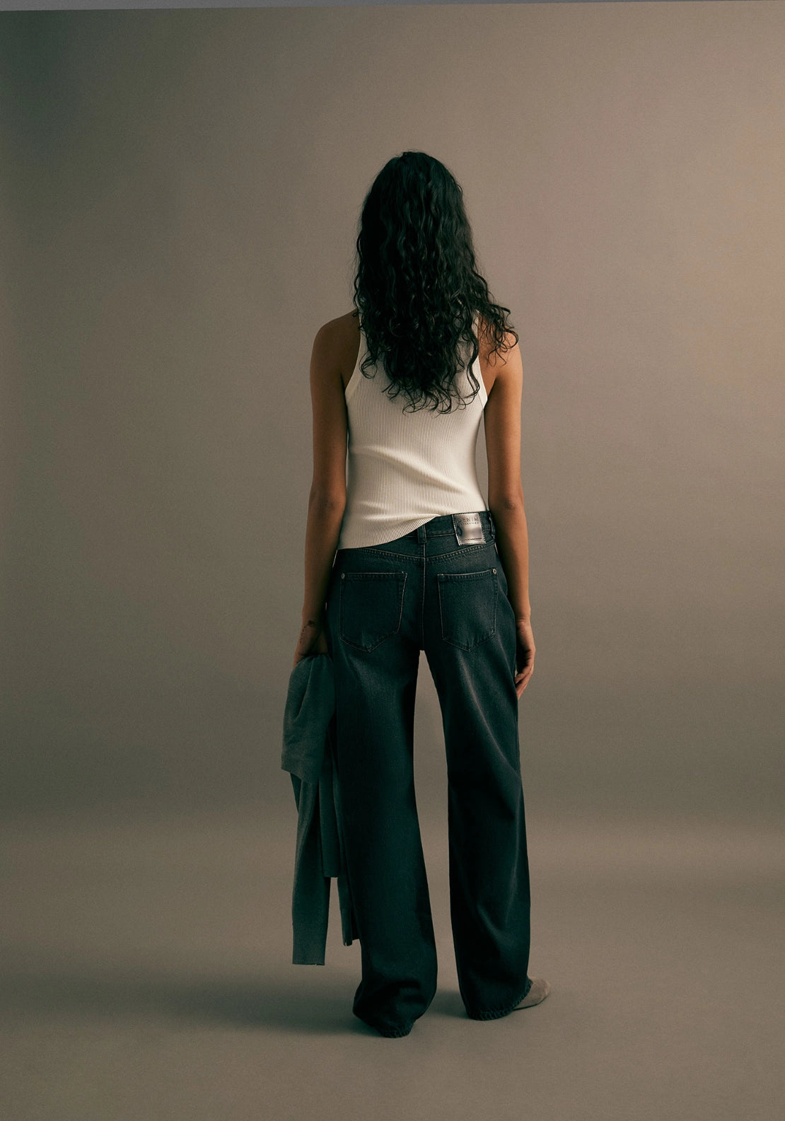 Mid Rise Straight Leg Jeans - Denim Medium Blue