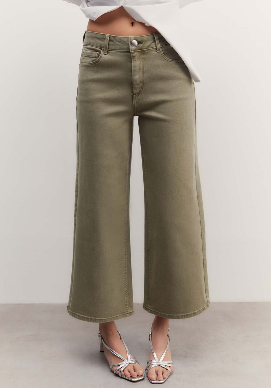 Sfera Culotte jeans - Khaki 1 Shaws Department Stores
