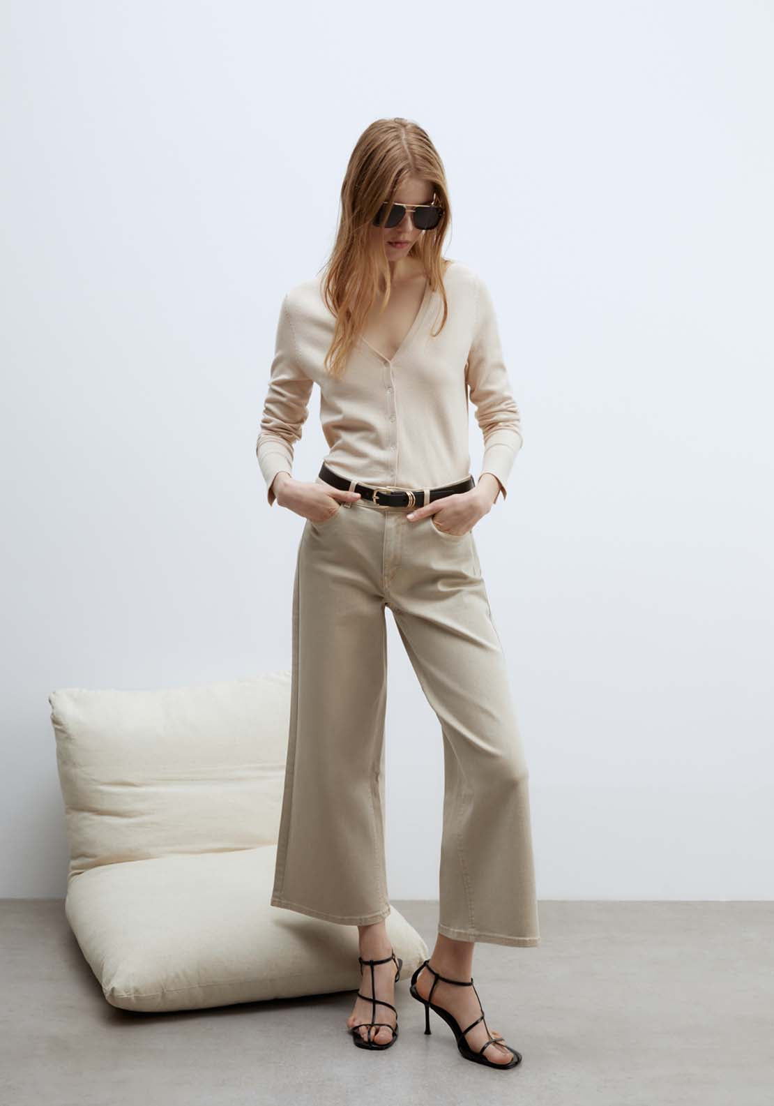 Sfera Culotte jeans - Green Mink 2 Shaws Department Stores
