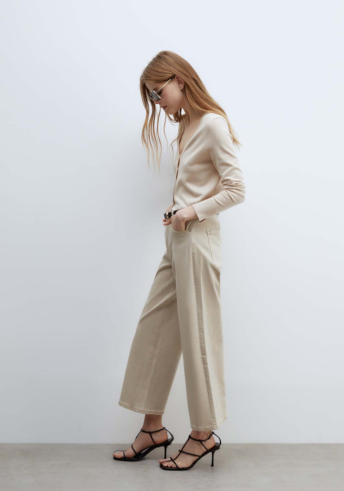 Sfera Culotte jeans - Green Mink 3 Shaws Department Stores