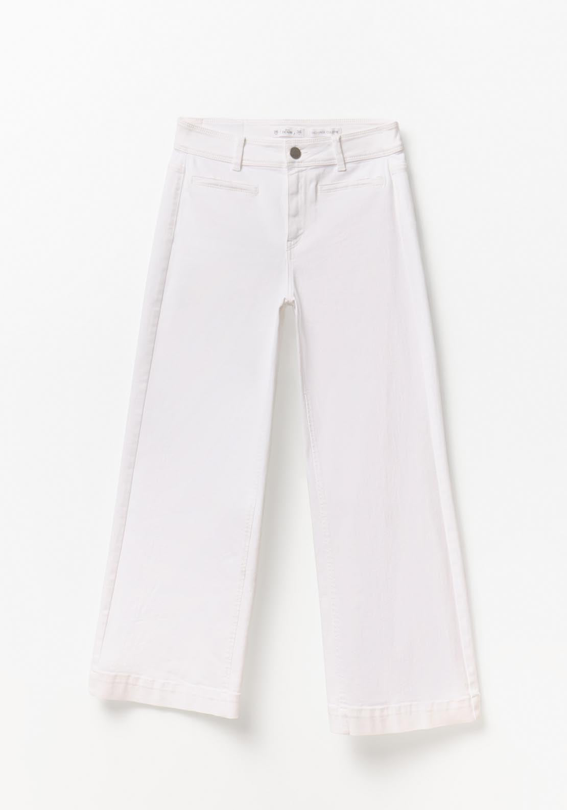 Culotte Jeans - White