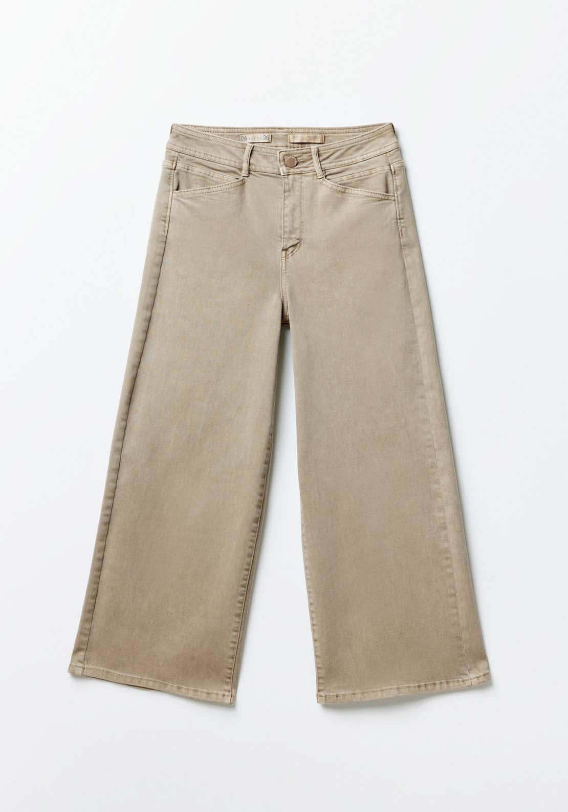 Sfera Slim-fit culotte jeans - Taupe 6 Shaws Department Stores