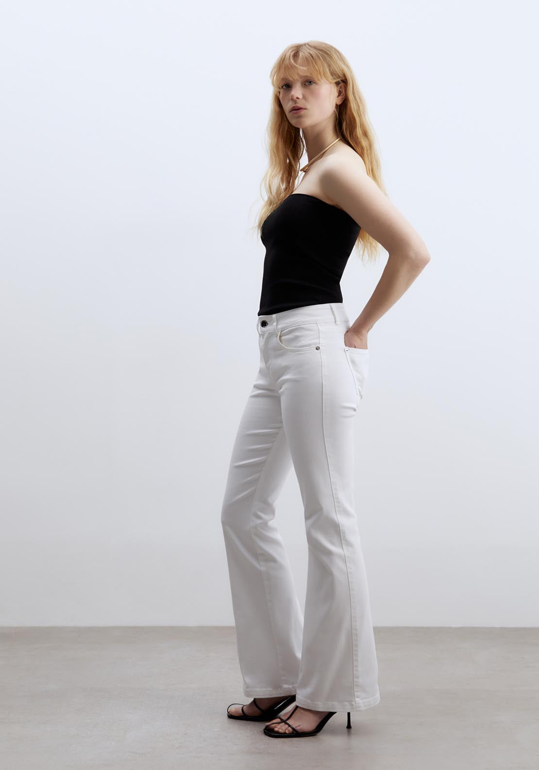 Sfera Flared Jeans - White 3 Shaws Department Stores
