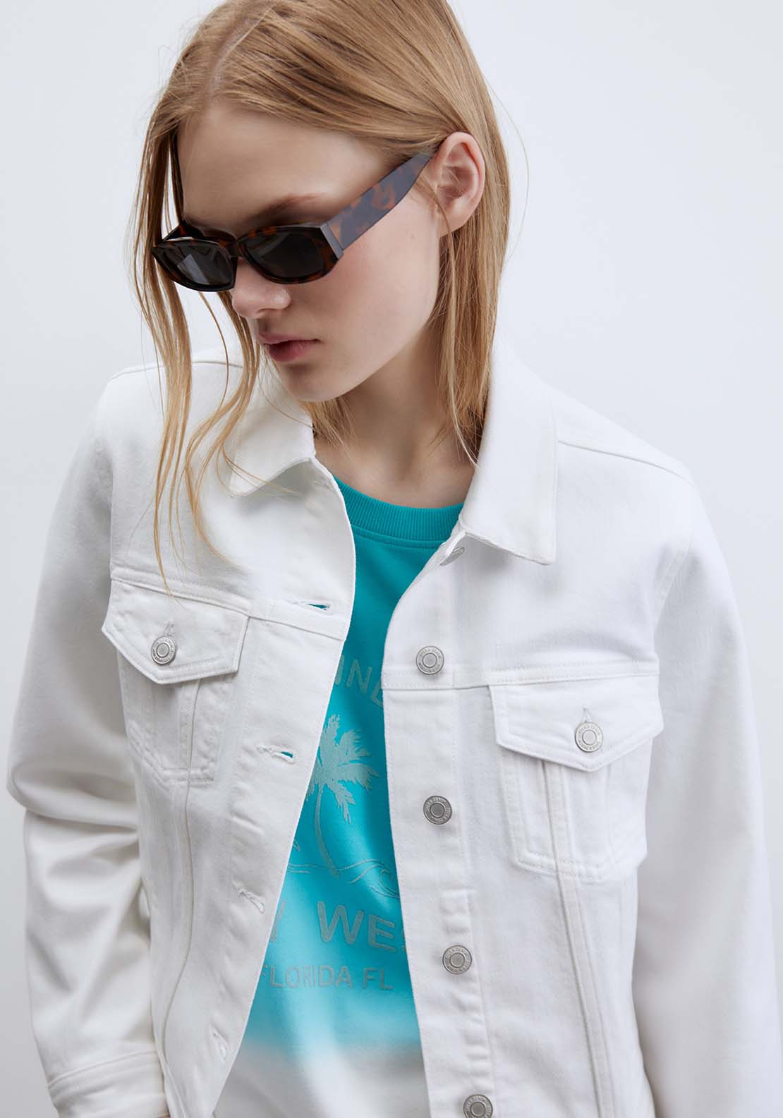 Denim Jacket - White