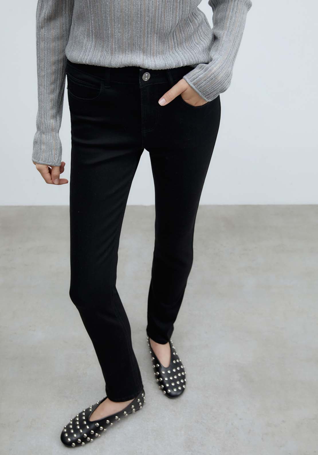 Sfera Basic Cigarette Jeans - Black 1 Shaws Department Stores