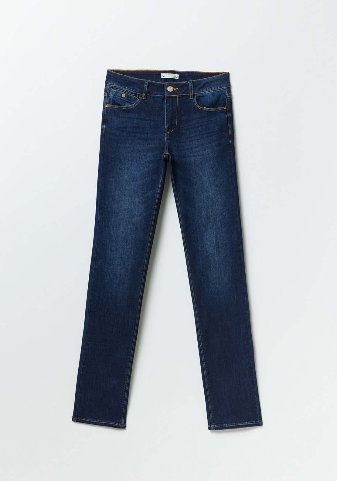 Sfera Basic straight-leg jeans - Washed Green 5 Shaws Department Stores