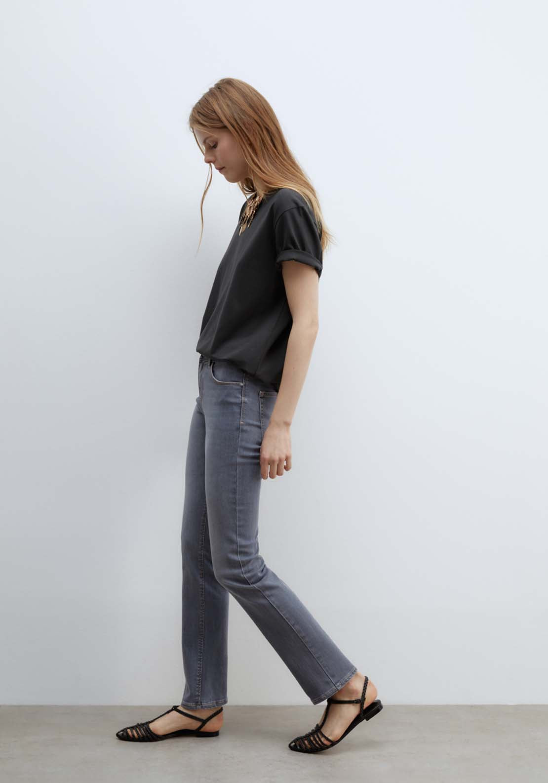 Sfera Basic straight-leg jeans - Medium Grey 3 Shaws Department Stores