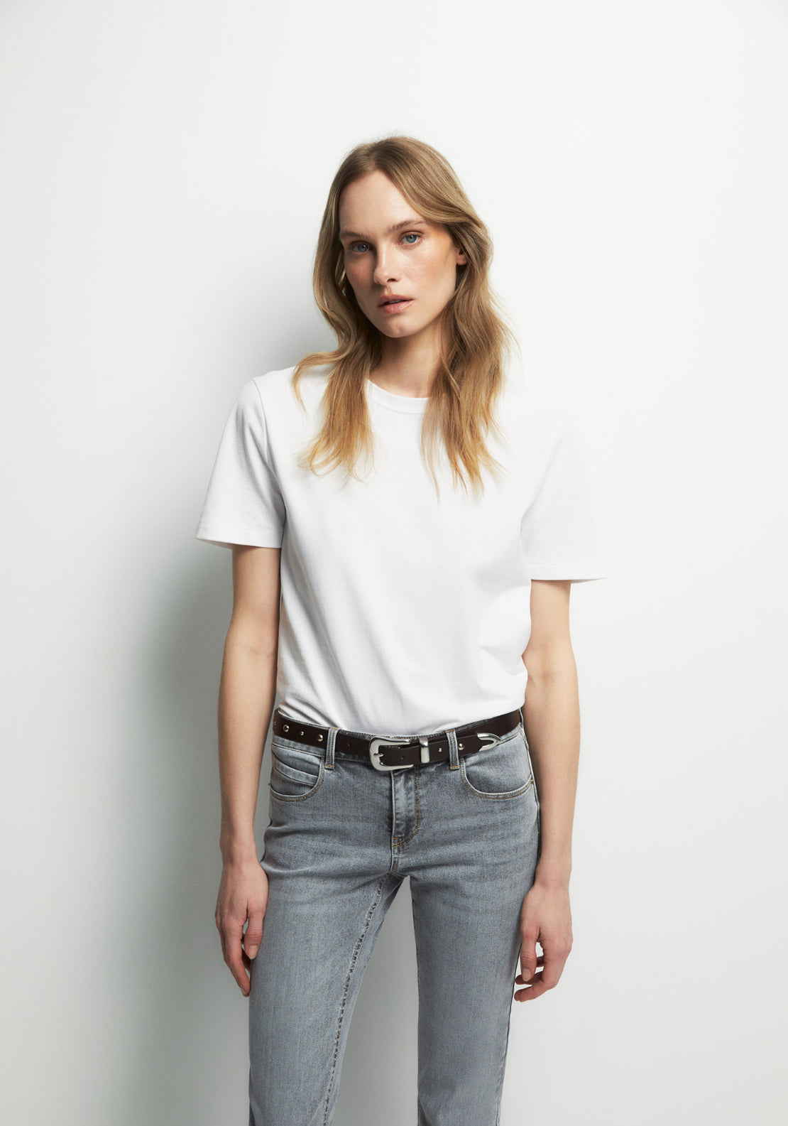 Slim Straight Jeans - Grey