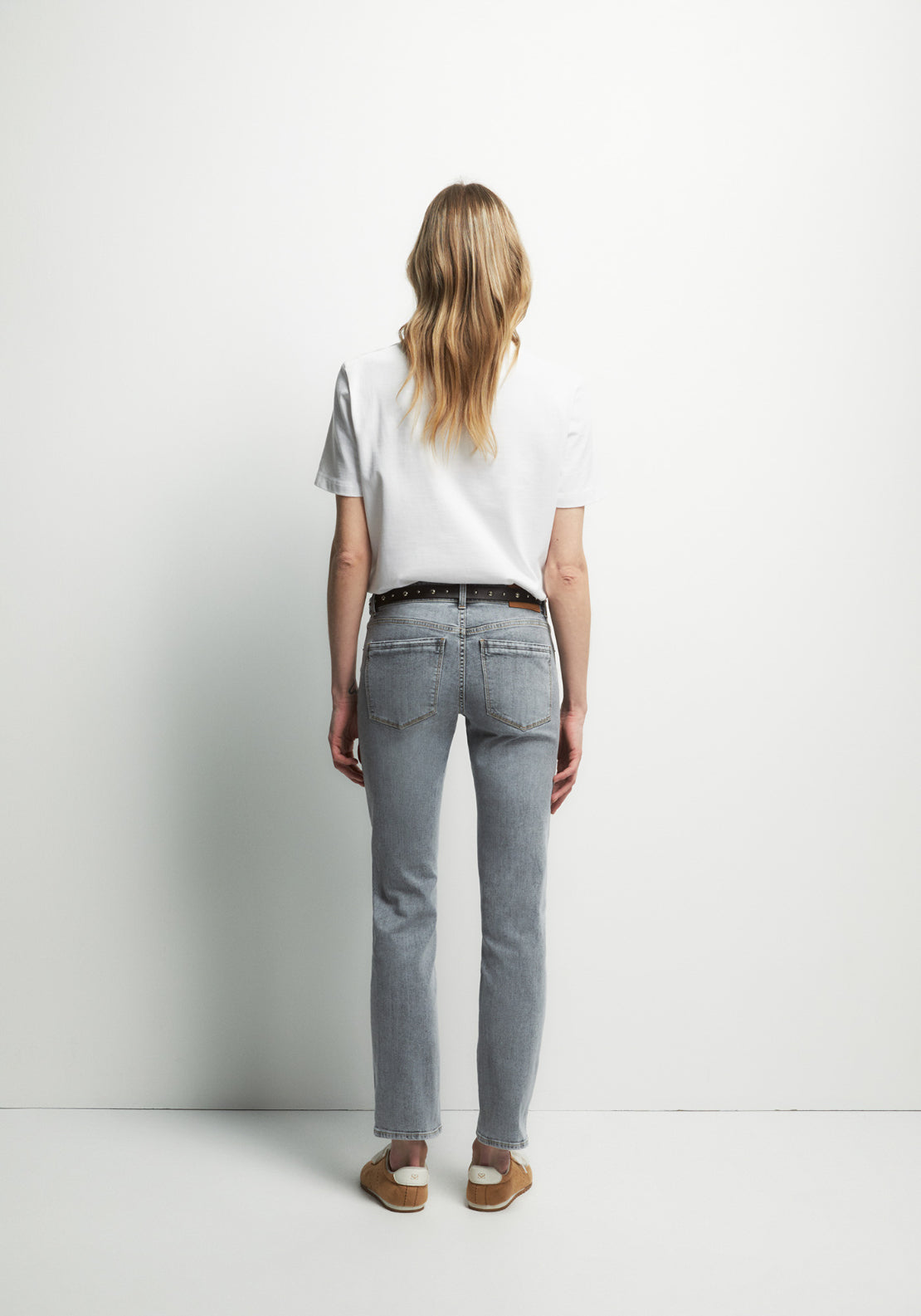Slim Straight Jeans - Grey
