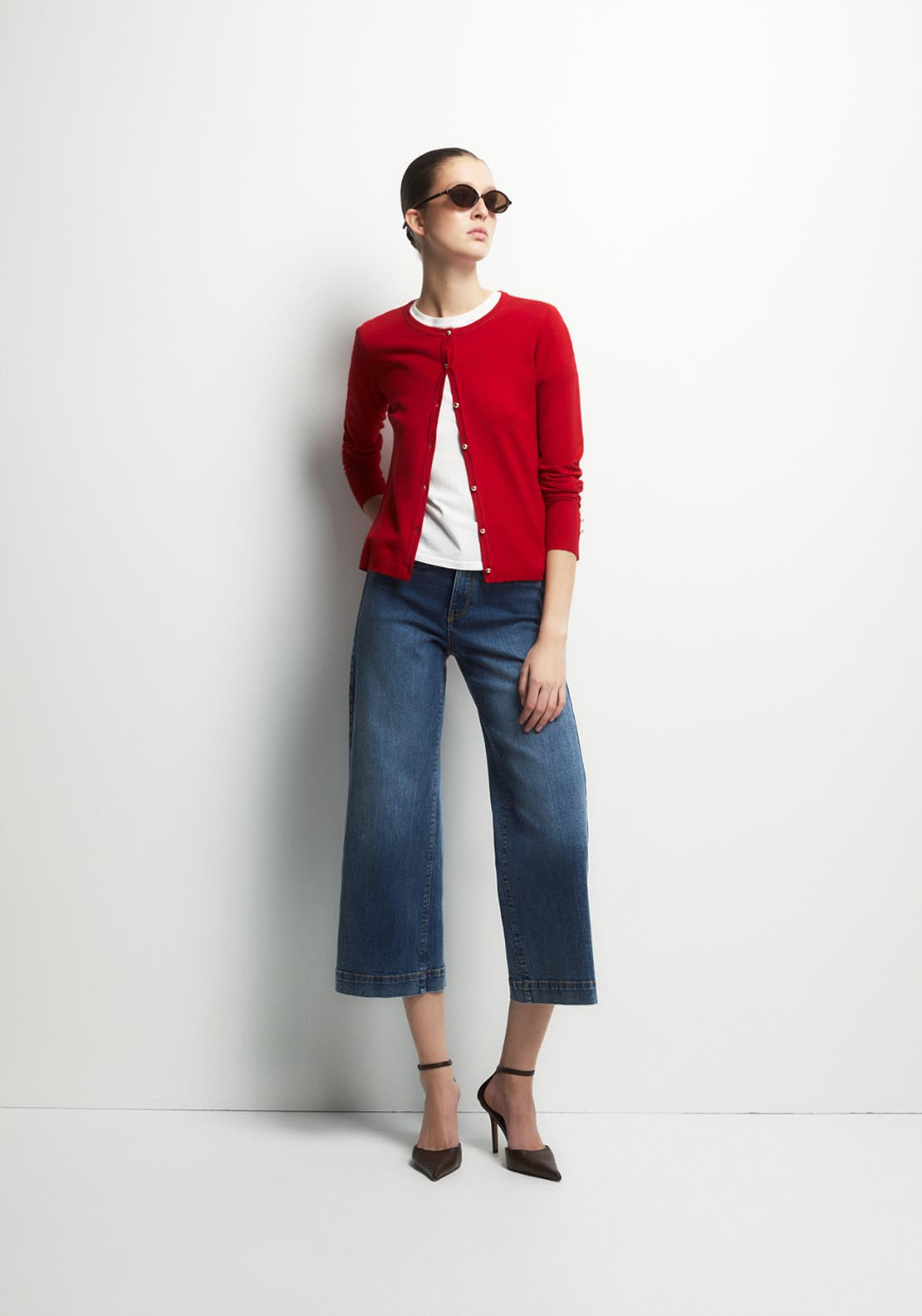 Sfera Wide Leg Culotte Jeans - Denim 4 Shaws Department Stores