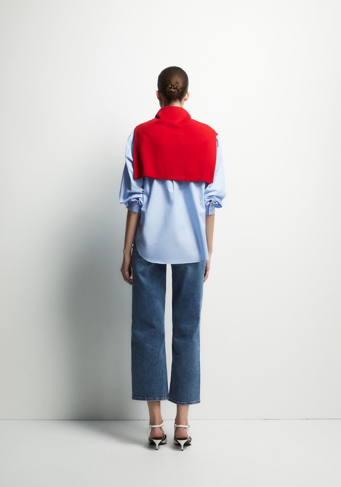 Wide Leg Ankle Jeans - Denim