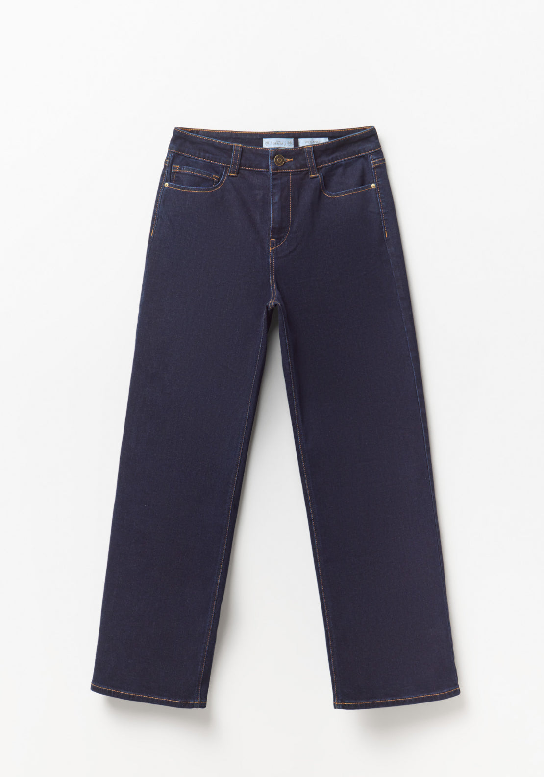 Sfera Wide Leg Ankle Jeans With Zip Fastening - Denim 5 Shaws Department Stores