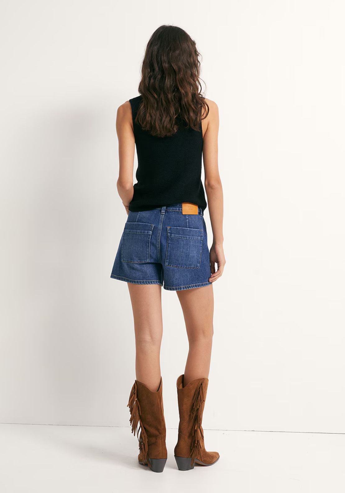 Sfera Relaxed Fit Denim Bermuda Shorts - Dark Blue 2 Shaws Department Stores