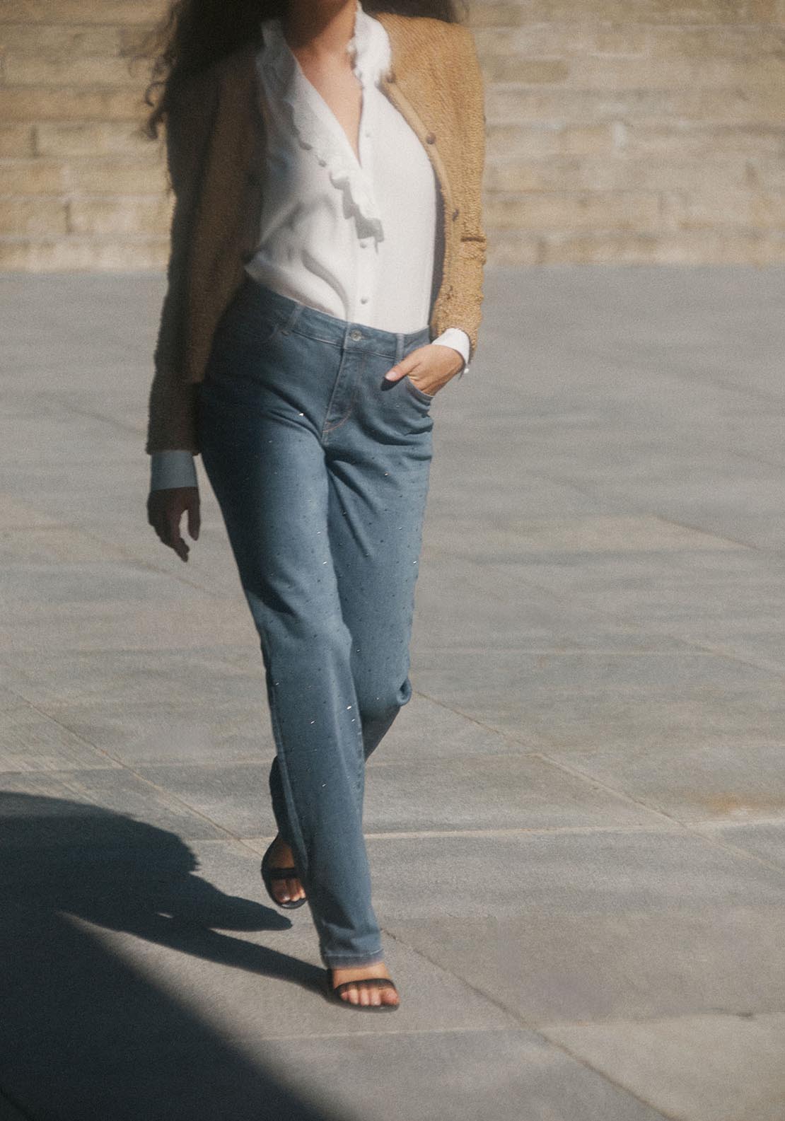 Sfera Studs regular-fit jeans - Grey 1 Shaws Department Stores