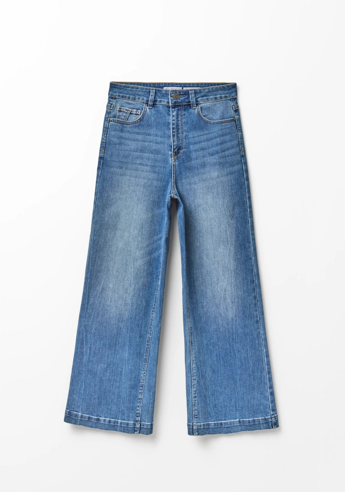 High Rise Culotte Jeans - Denim