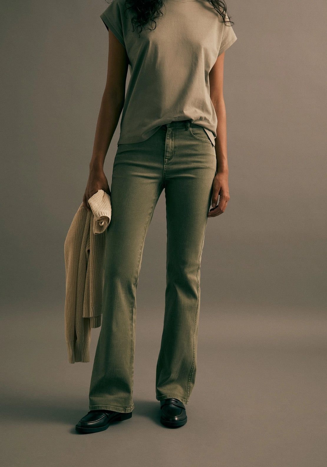 Bootcut Jeans - Beige