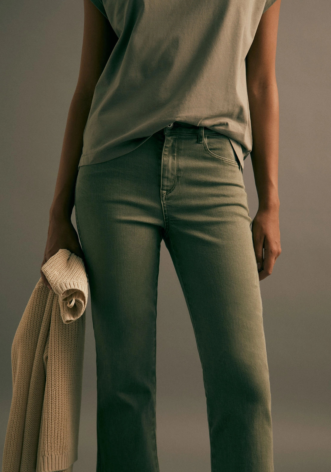 Bootcut Jeans - Beige