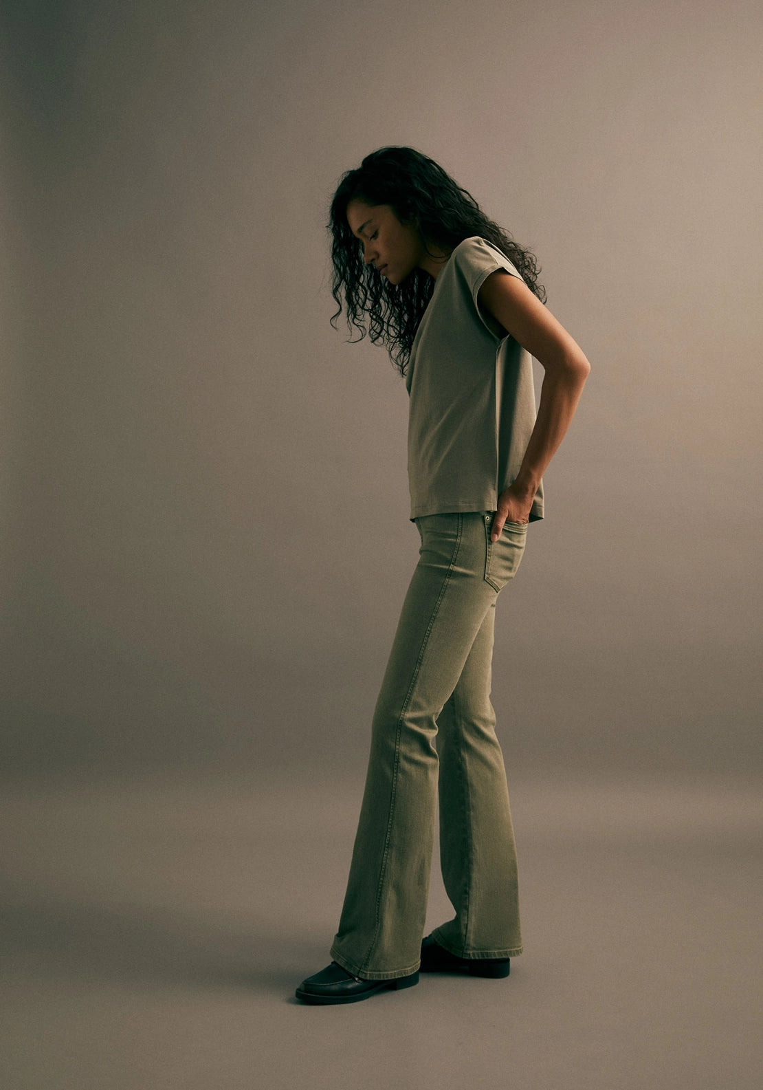 Bootcut Jeans - Beige