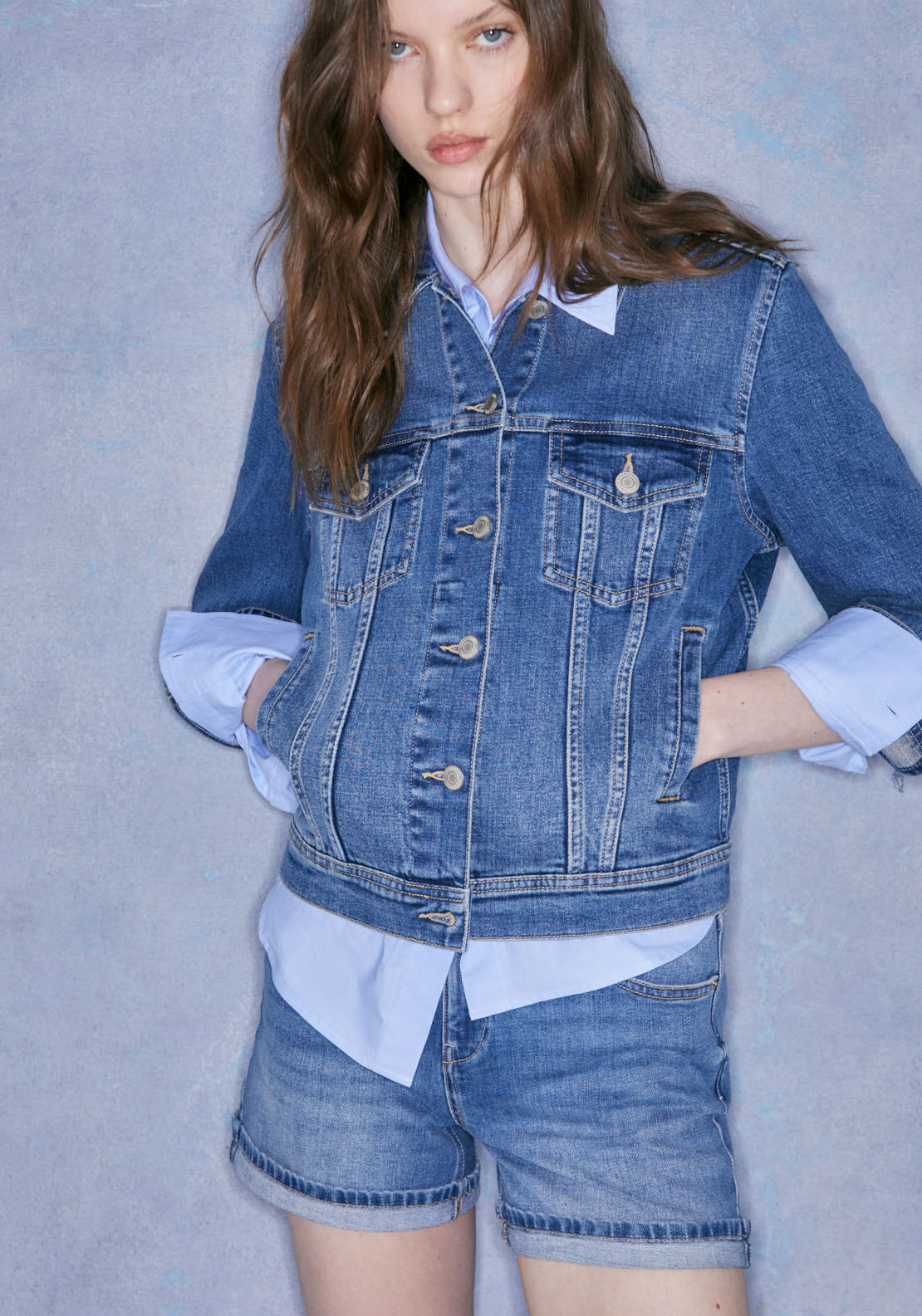 Sfera Denim Trucker Jacket - Medium Wash 4 Shaws Department Stores