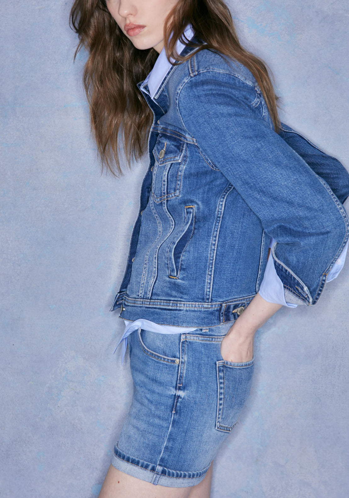 Sfera Denim Trucker Jacket - Medium Wash 3 Shaws Department Stores
