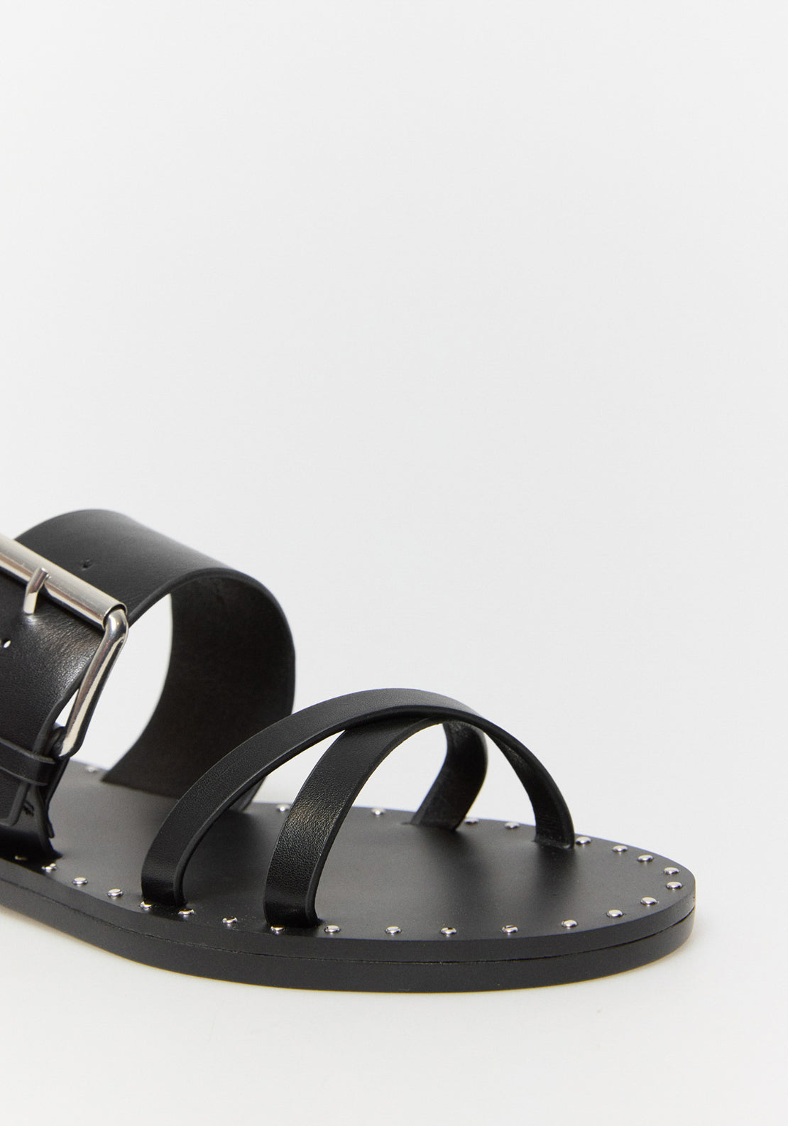 Sandal With Oversized Buckle - Black