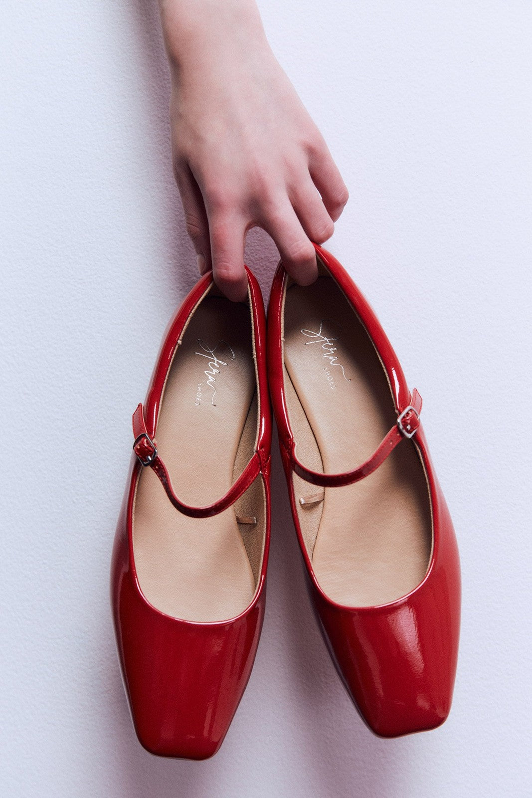Sfera Patent Leather Espadrilles - Red 1 Shaws Department Stores