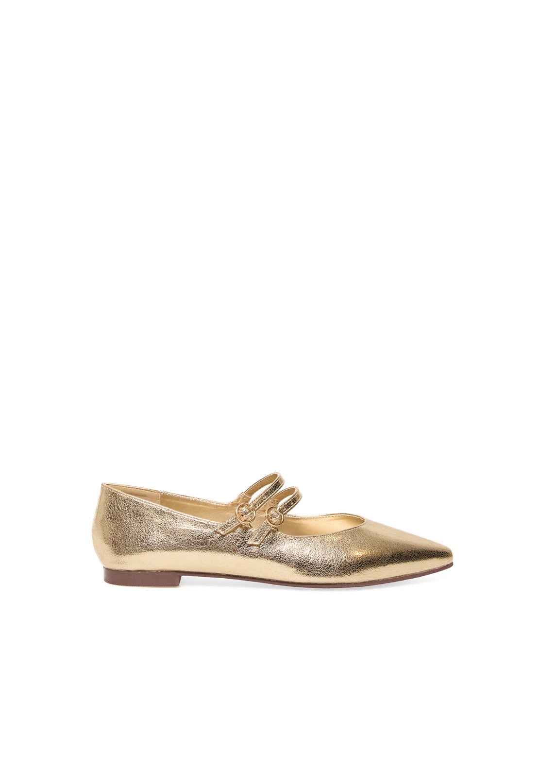 Basic Metallic Mary Janes - Gold