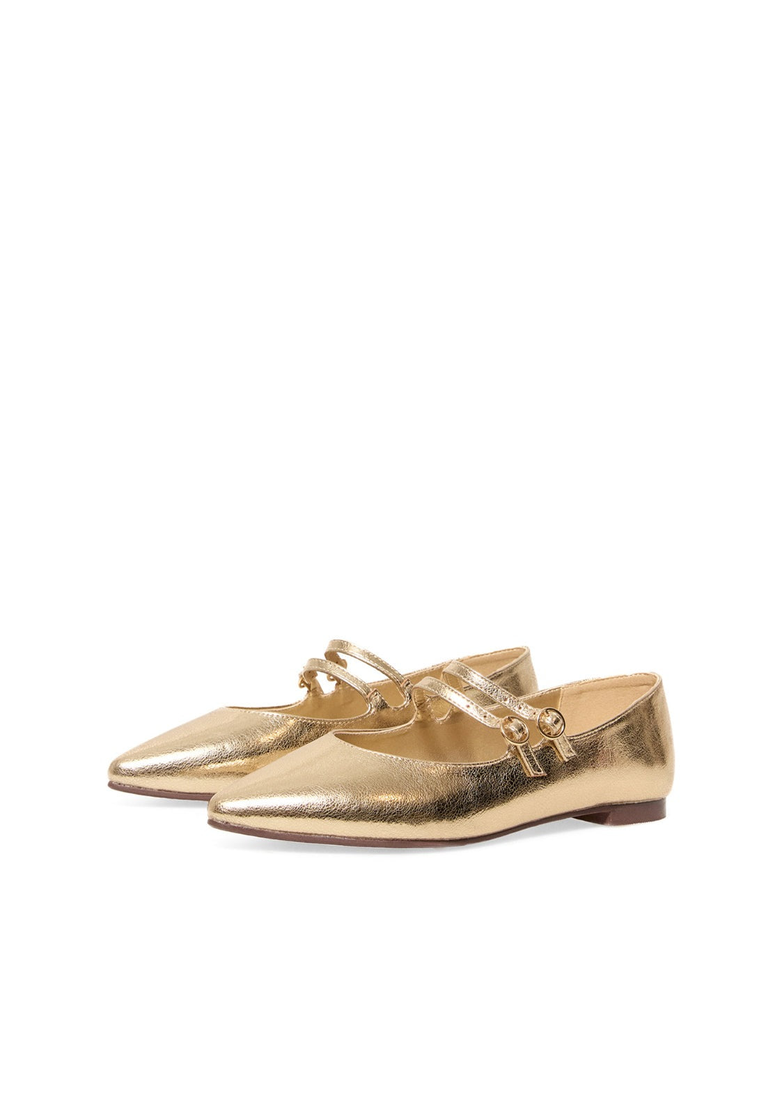 Basic Metallic Mary Janes - Gold
