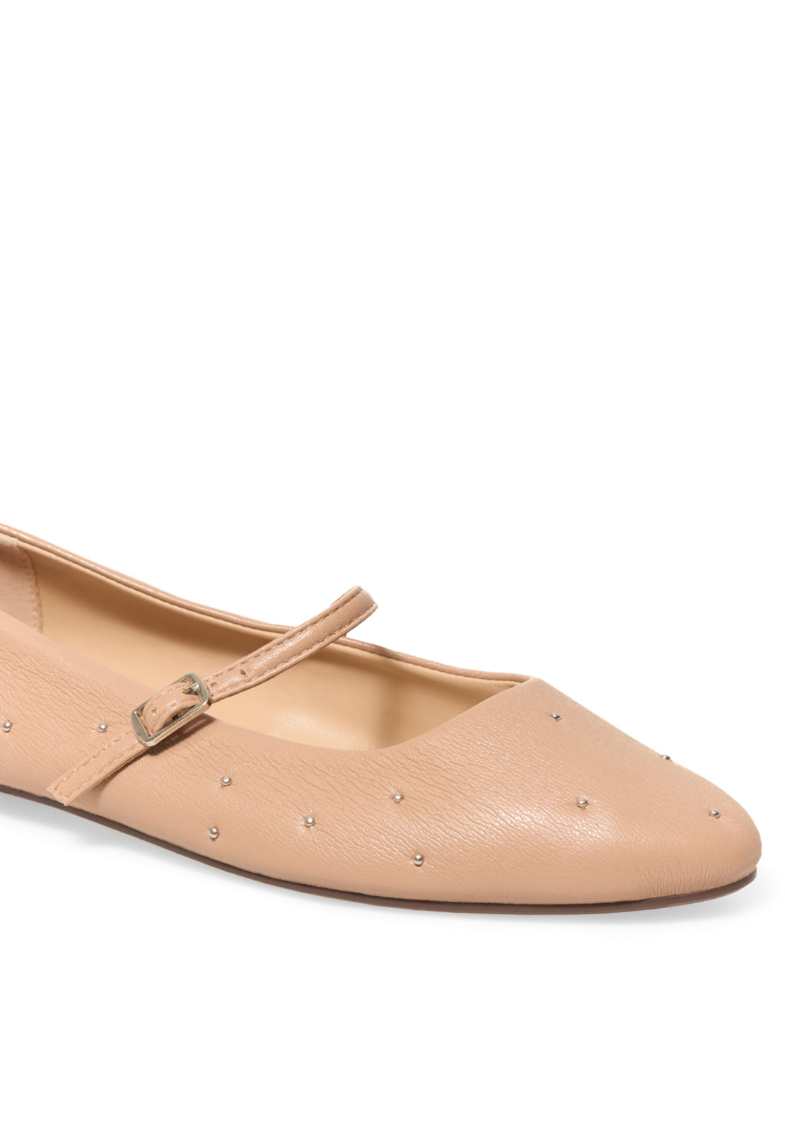 Mini Stud Mary Janes - Nude