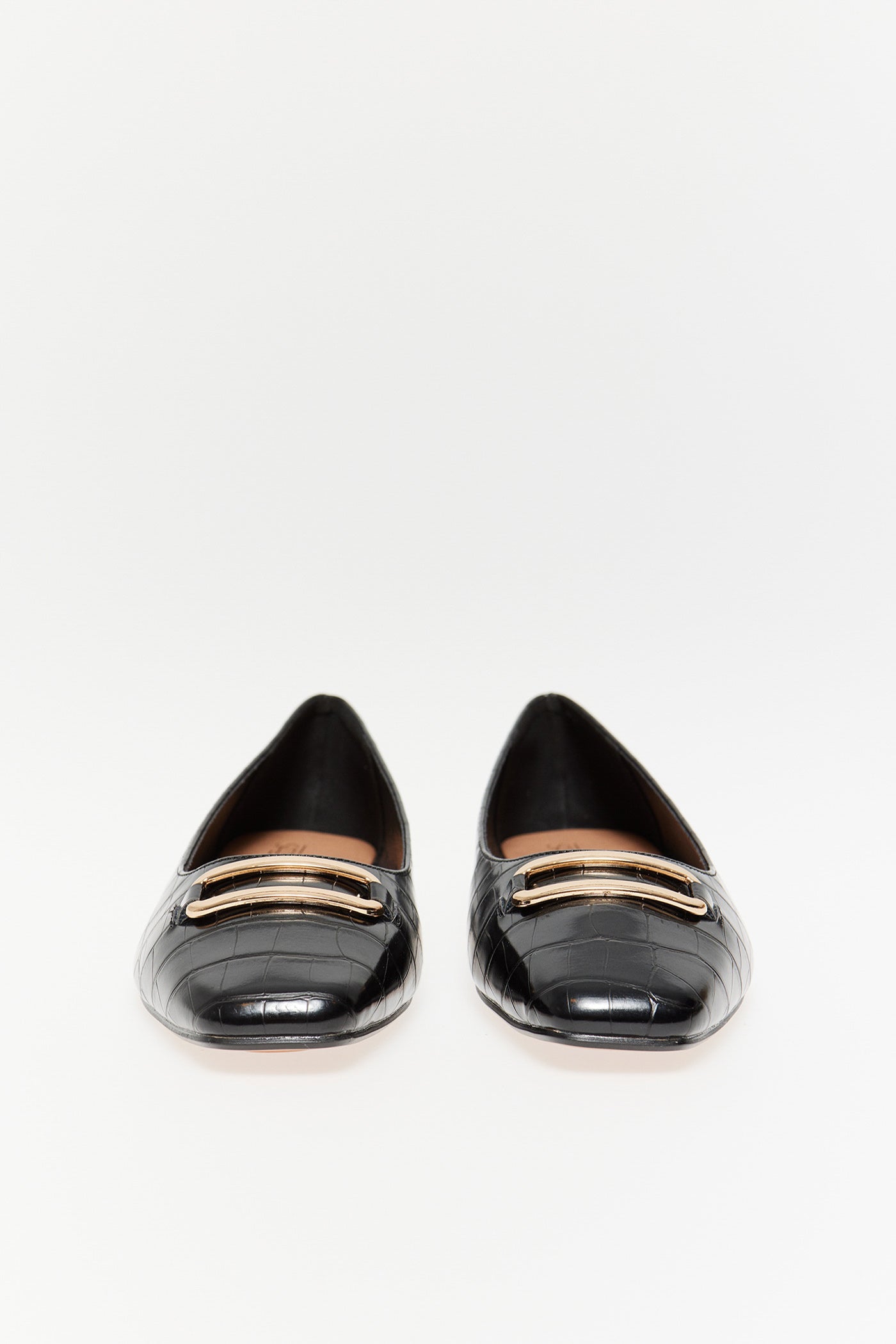 Sfera Croc Ballerina Pump - Black 2 Shaws Department Stores