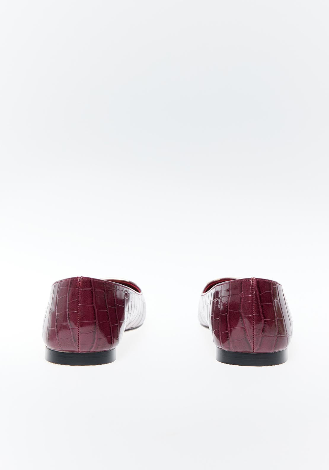 Sfera Croc Ballerina Pump - Red 3 Shaws Department Stores