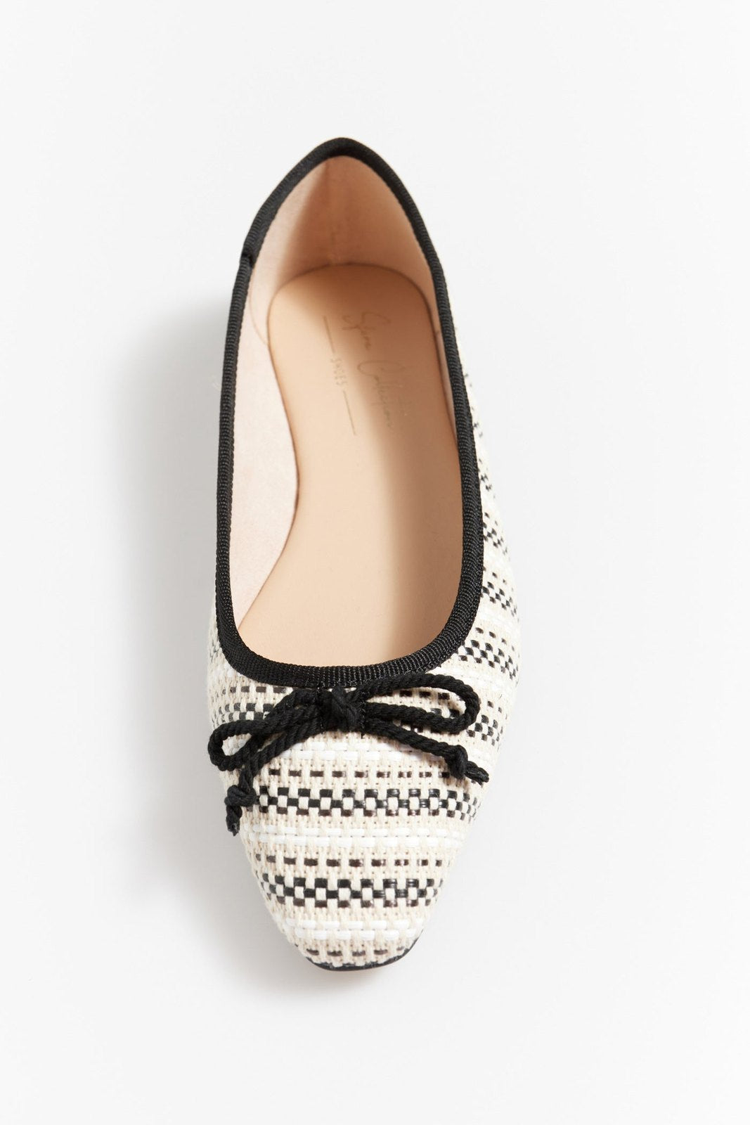 Sfera Fantasy Raffia Ballerina Flats - Black 3 Shaws Department Stores